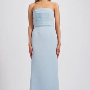 Amsale Strapless Sonia Dress in Color Ice